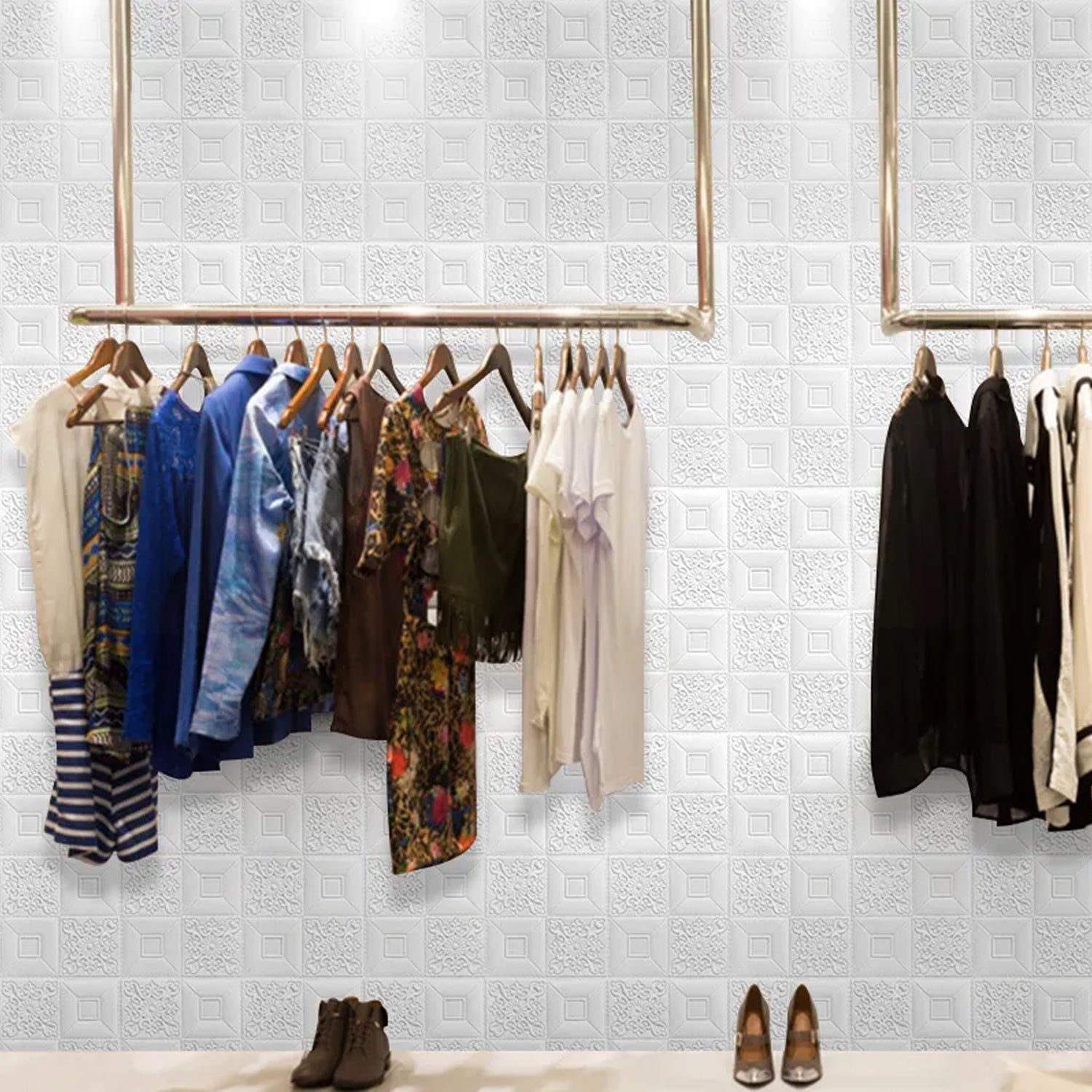 9276 Wallpaper 3D Foam Wallpaper Sticker Panels I Ceiling Wallpaper For Living Room Bedroom I Furniture, Door I Foam Tiles (Square Design) DeoDap 9276 Wallpaper 3D Foam Wallpaper Sticker Panels I Ceiling Wallpaper For Living Room Bedroom I Furniture, Door I Foam Tiles (Square Design) DeoDap